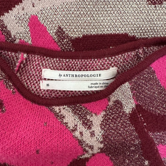 Anthropologie Metallic Floral Mock Neck Sweater - Picture 9 of 9